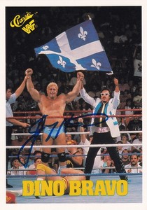 Jimmy Hart Signed 1990 Classic WWF Dino Bravo Rookie Card #31 WWE RC Legend Auto