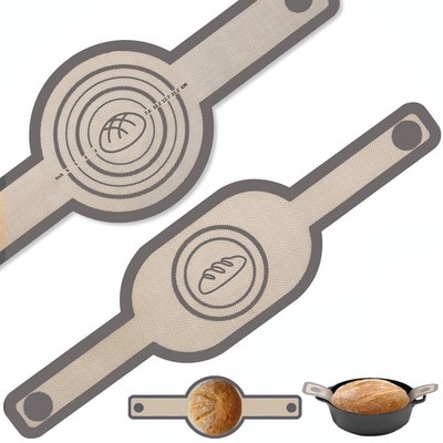 2Pcs Silicone Bread Sling Oval And Round For Dutch Oven, Non-Stick Easy-Clean...