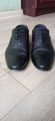 Men Hugo Boss Heels Black Leather 42 - Bild 1 von 4