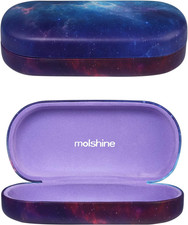 Molshine Hard Shell Sunglasses Case,Classic Large Glasses Case for Women Men,Sun