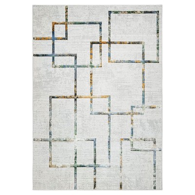 Lavin Rugs T2008 Adara 2' x 3' Geo Rug, Green Gold/Neutral/Multi - T2008-0203