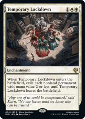Temporary Lockdown Magic mtg Light Play, English Dominaria United x1