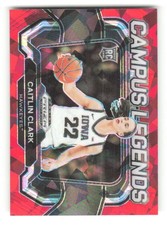 2024-25 Panini Prizm Draft Picks Campus Legends Prizms Red Ice #5 Caitlin Clark