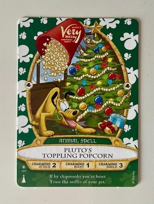 Disney Sorcerers of the Magic Kingdom Pluto s Toppling Popcorn Party Card #16