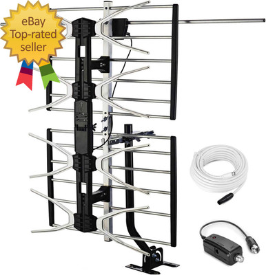 PBD Outdoor Digital HD TV Antenna with High Gain Amplifier 150