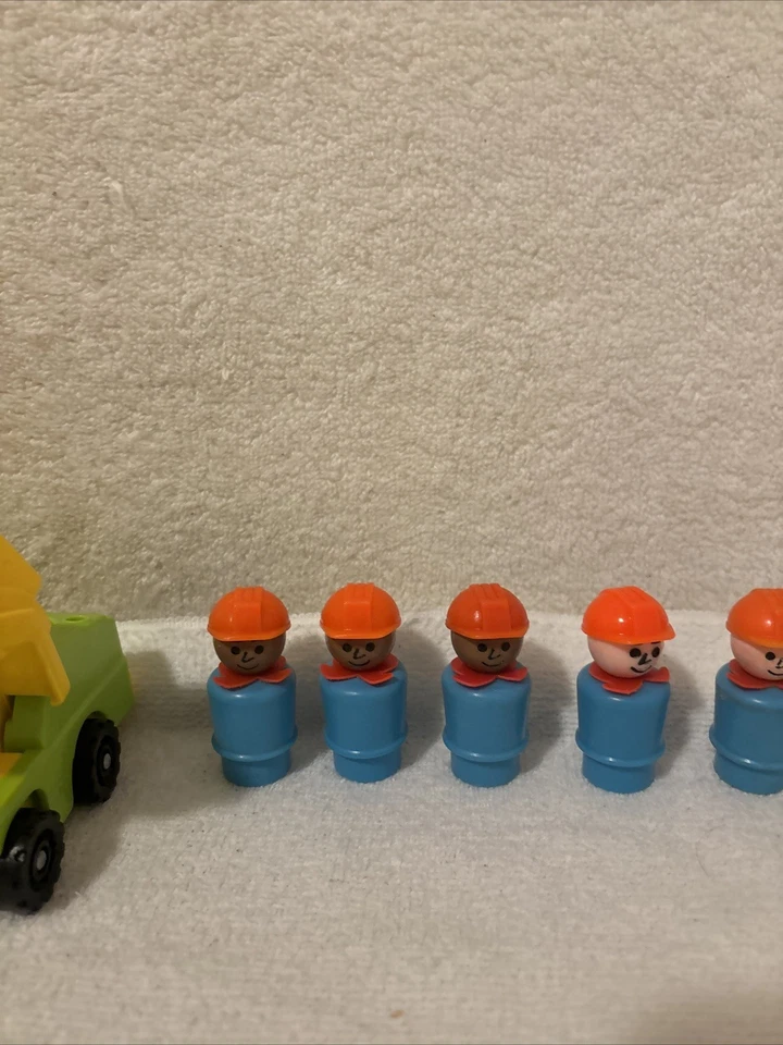 Lote de construcción de elevación y carga Fisher Price Little People de colección - figuras vehículos Foto 3 de 4