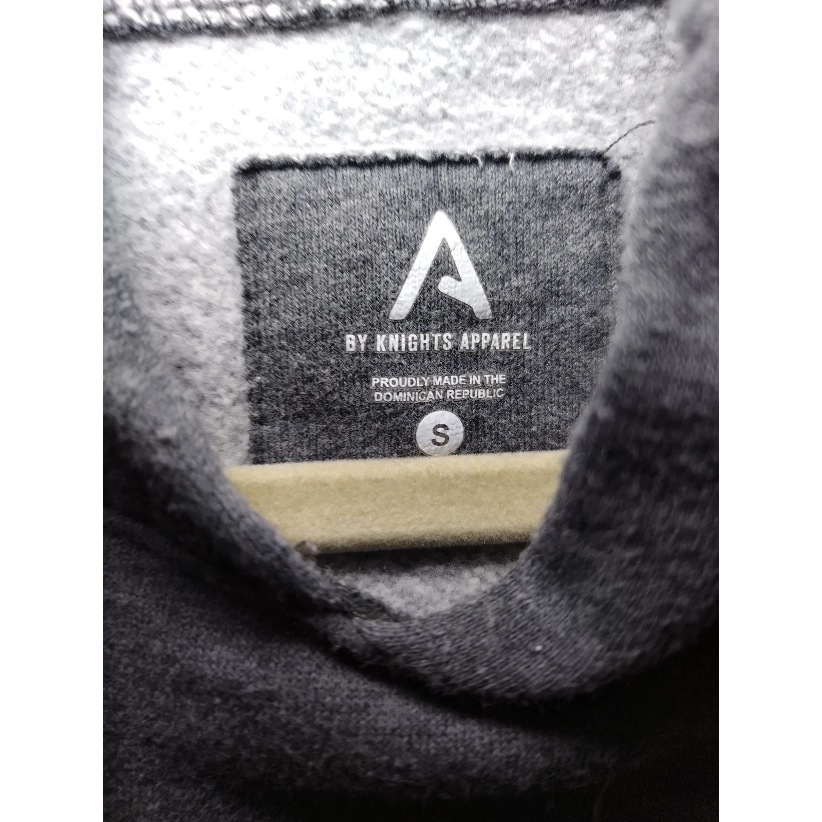 VETEMENTS Knights Apparel Felpa Uomo UNC Pile Felpa con Cappuccio Tasca Pullover Anteriore Grigio S