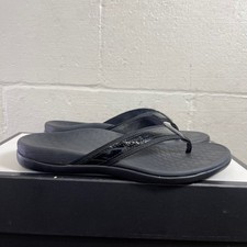 Vionic Tide II Toe Post Thong Flip Flop Sandals Slip On Black Women's 8 US
