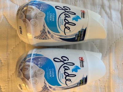 Glade Solid Air Freshener -Clean Linen white 6oz each Lot Of 2