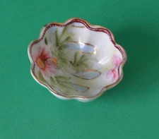 Collectible-Nippon hand painted porcelain bowl, multi=colored