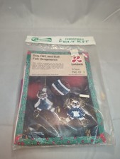 RARE 1979 LeeWards Felt Ornament Kit Boy, Girl, And Ball. 3pkg