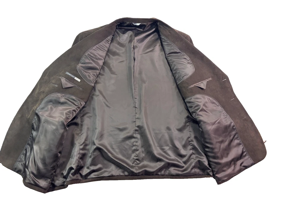 NUEVO George Foreman 60R Marrón Pana Blazer Chaqueta Deporte Traje Abrigo Zona Confort Foto 4 de 4