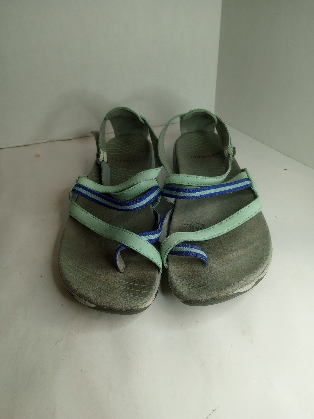 Sandali donna Merrell Lilium Turchese punta crepuscolare cinturino alla caviglia taglia 8