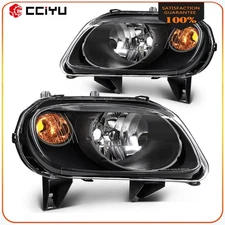 Headlights Assembly Fits 2006-2011 Chevy HHR Black Housing w/Reflector L+R