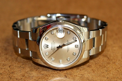 Rolex Oyster Perpetual Datejust Ladies Silver Diamond Dial Watch 178240 [026WEI]