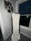 Lady Elegance Vintage Wedding Dress Sequin & Beads Ivory Size 8 + Veil — photo 10