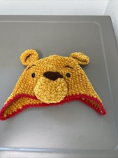 Pooh Bear Hat Handmade Crochet Soft Adorable Costume