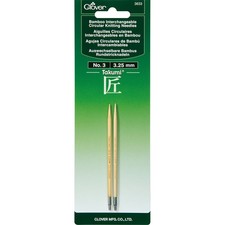 Clover Takumi Bamboo Interchangeable Circular Knitting Needles-Size 3/3.25mm