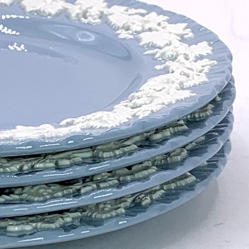 Vintage Wedgwood geprägt Queen’s Ware creme auf blau Brot & Butter Teller (4) - Bild 3 von 6