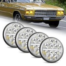 5.75 Led Headlight 5 3/4 Round Led Headlights Whit DRL Amber Turn Signal