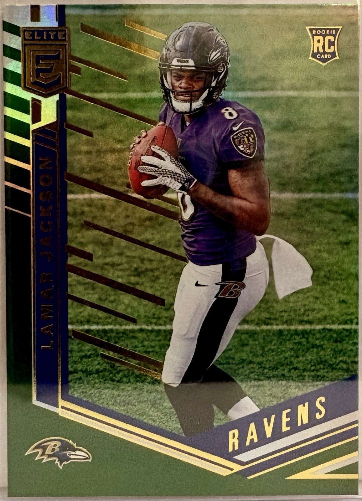2018 Donruss Elite - Rookies Lamar Jackson #167 Green (RC)