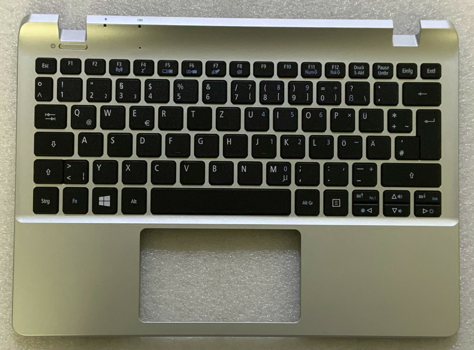Clavier Qwertz Allemand ACER Aspire Remplacer Clavier Bloqué E3-112 V3-112P Topcase Argenté