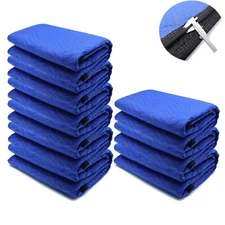 72x80 9PCs Extra Thick Furniture Moving Packing Blanket For Shipping Furniture P