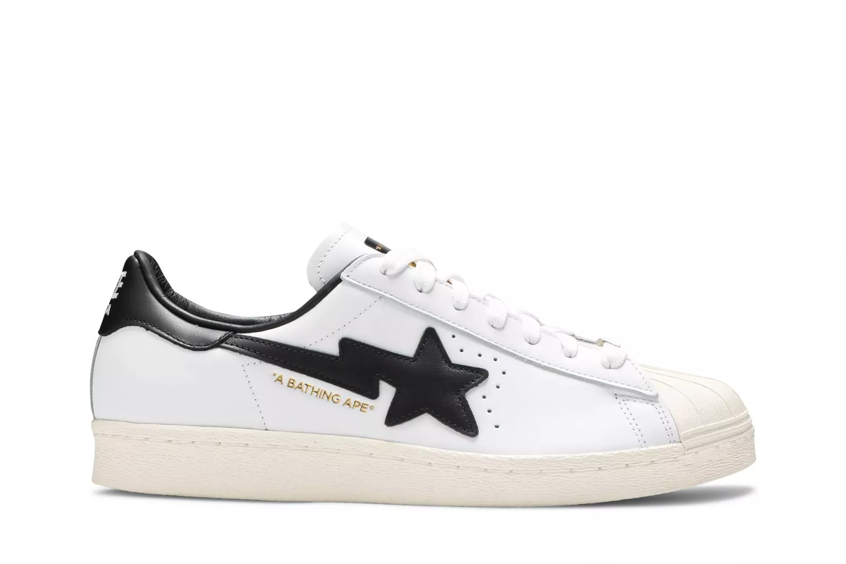 adidas BAPE Ape x Superstar White Black GZ8980 Men's Size | eBay