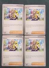 4x Arven 166/198 186/197 - Scarlet & Violet Base Pokemon TCG - Trainer Playset