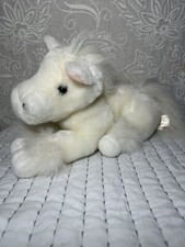 Dan Dee White Cream Horse Plush Stuffed Floppy Laying Down Collector s Choice