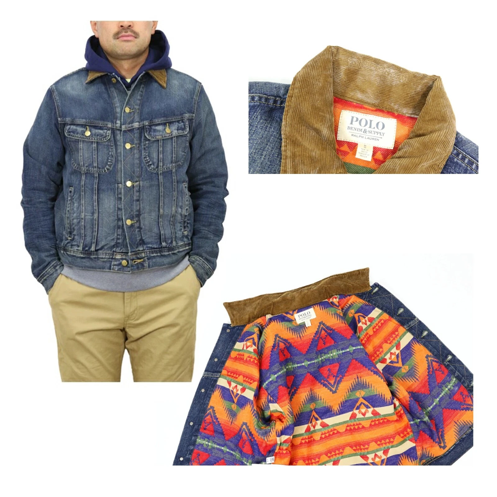 Ralph Lauren Denim & Supply Denim Jean Coat Jacket with Native Lining
Opens in a new window or tab