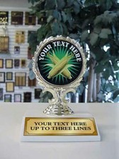 CORN HOLE TROPHY AWARD ECONOMY CORNHOLE FREE LETTERING FUN P132G 