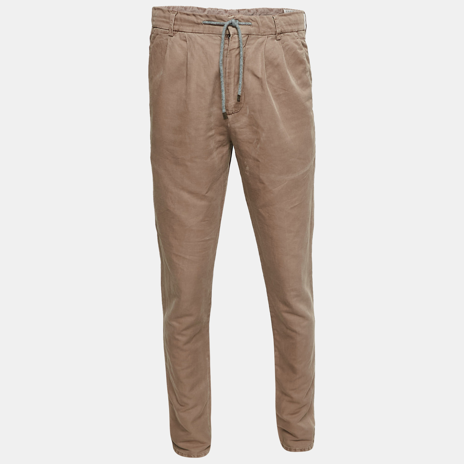 Brunello Cucinelli Beige Cotton Leisure Fit Trousers S