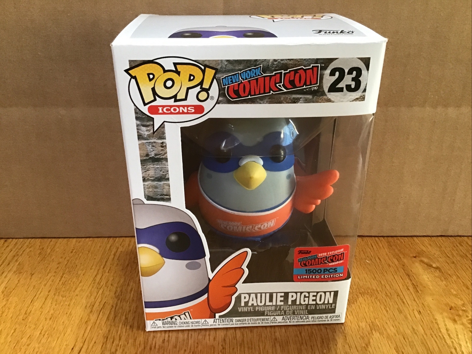 Sale Funko Pop Icons Paulie Pigeon #23 Orange Blue 2020 Nycc Exclusive 1500 Pieces