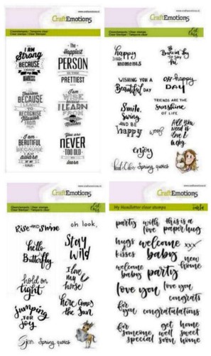 Stempel englische Texte Schrift Lyrics, Clear Stamps aus Silikon