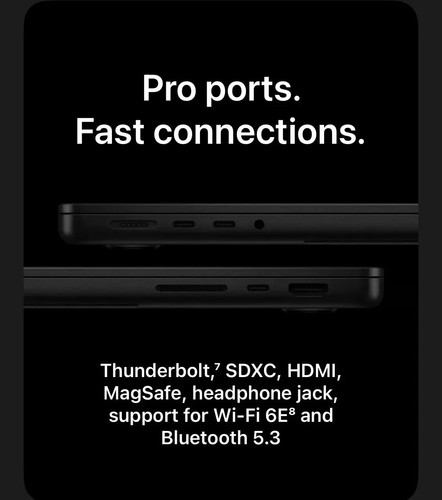 Apple MacBook Pro 16" (1TB SSD, M4 MAX, 36GB Ram) Laptop - Black -RRP £3499 -NEW - Picture 16 of 21