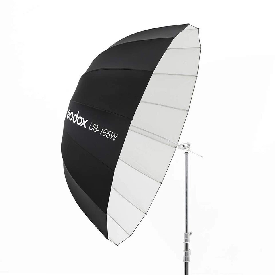 Godox UB-165W 65 pulgadas 165 cm interior parabólico blanco reflectante paraguas luz de estudio U... Foto 2 de 4
