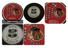 1991-1992 PORTLAND WINTER HAWKS CHL WHL 25TH ANNIVERSARY INGLASCO GAME PUCK 🇨🇦