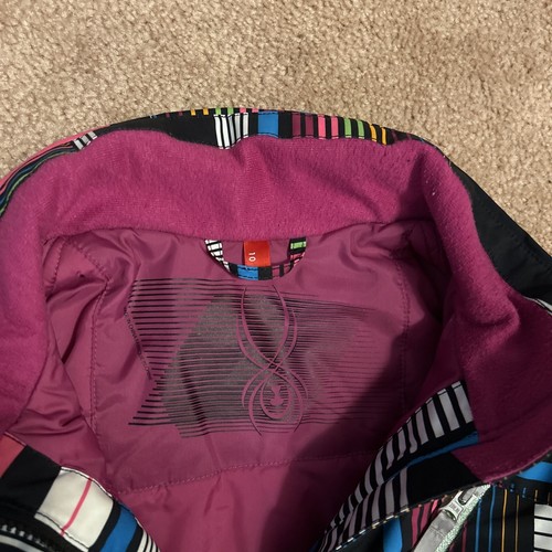 Spyder Lola Girl’s Size 10 Multicolored Ski Jacket. Missing Hoodie - Picture 5 of 8