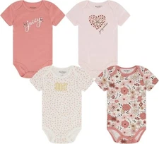 Juicy Couture Infant Girls  4pc Bodysuit Set Size 0/3M 3/6M 6/9M 12M 18M
