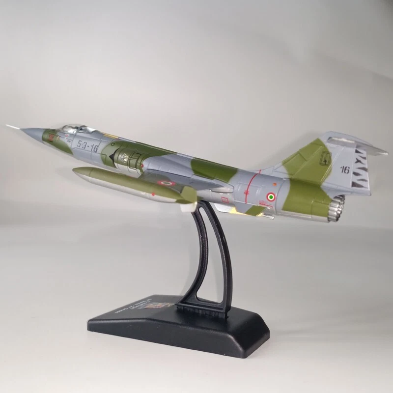 1:100 Diecast Military Model Italy Lockheed F-104S ASA StarFighter Aircraft Gift - Image 4 of 4