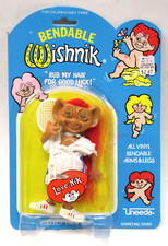 1982 Uneeda Wishnik Love-nik Troll Bendy Bendee Como Nuevo en Tarjeta Tenis Sa1