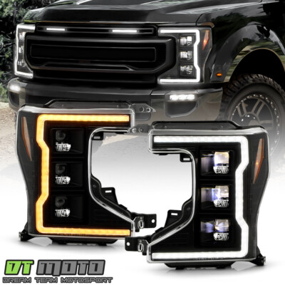 For 2020-2022 Ford F250 F350 Halogen SwitchBack Signal LED Projector Headlights