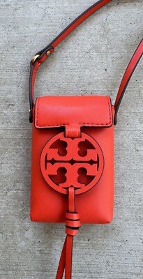ショルダーバッグ toryburch miller nano crossbody Tory Burch Miller Nano Crossbody Leather Bag Bright Samba Red | eBay