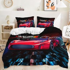 Racing Car Camouflage Colour Tank Monster Truck Duvet Quilt Cover Bedding Set