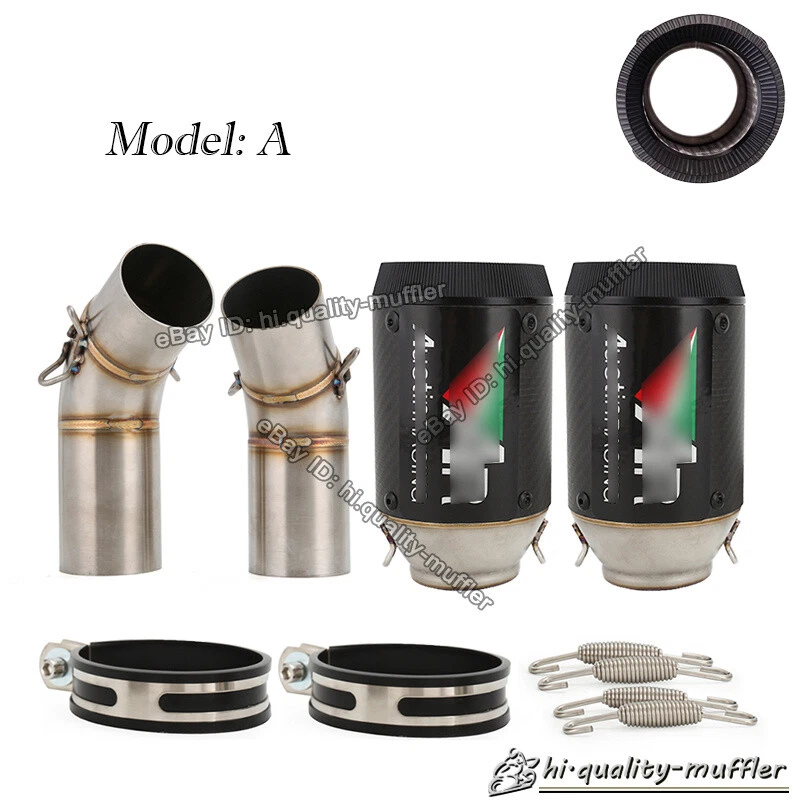 Silenciador de tubo de escape de fibra de carbono para Ducati Monster 696 795 796 1100 Foto 2 de 4