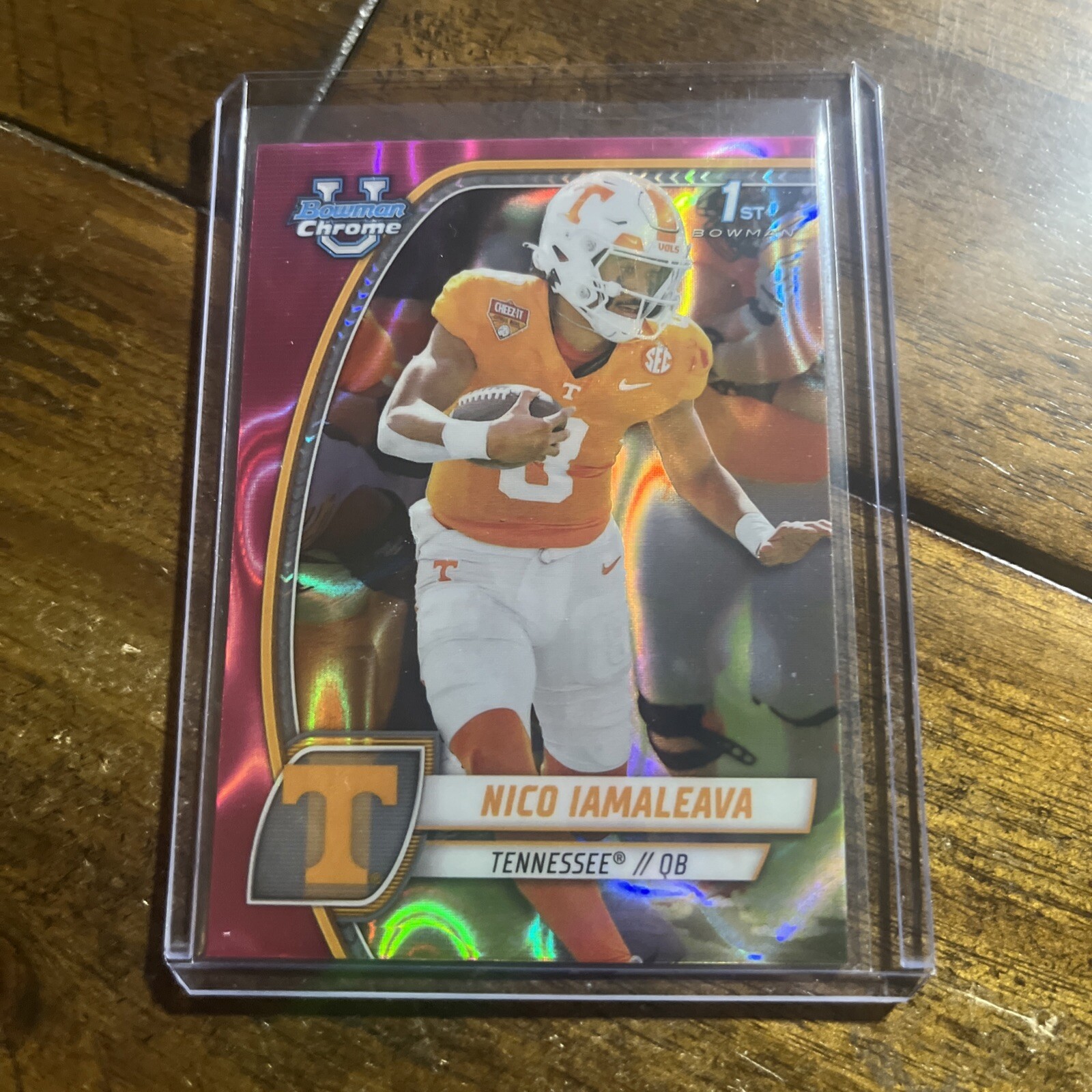 2024 Bowman Chrome U - Nico Iamaleava - Pink Lava - 1st Bowman #139 - Tennessee