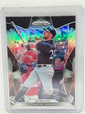 Travis Shaw 2020 Panini Prizm Baseball - #197 COSMIC HAZE - Milwaukee Brewers