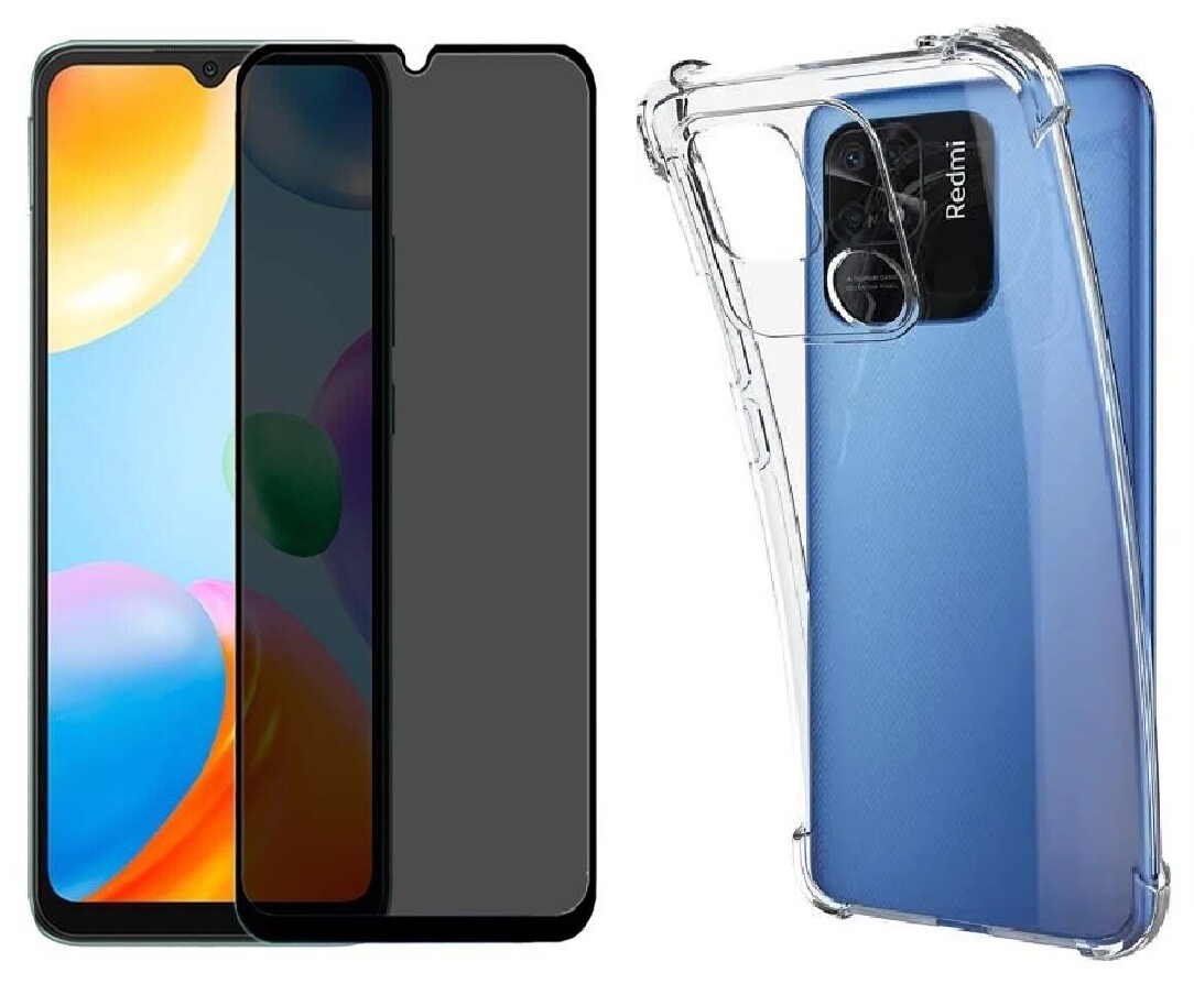 Shell Case Cover + Tempered Glass Anti Spy for Xiaomi Poco X5 / X5 Pro 5G