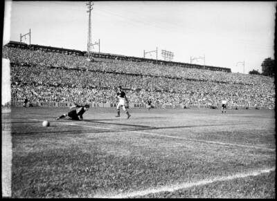 Football WC Switzerland 1954 Qualifying round match Germany Hungary Old Photo 4